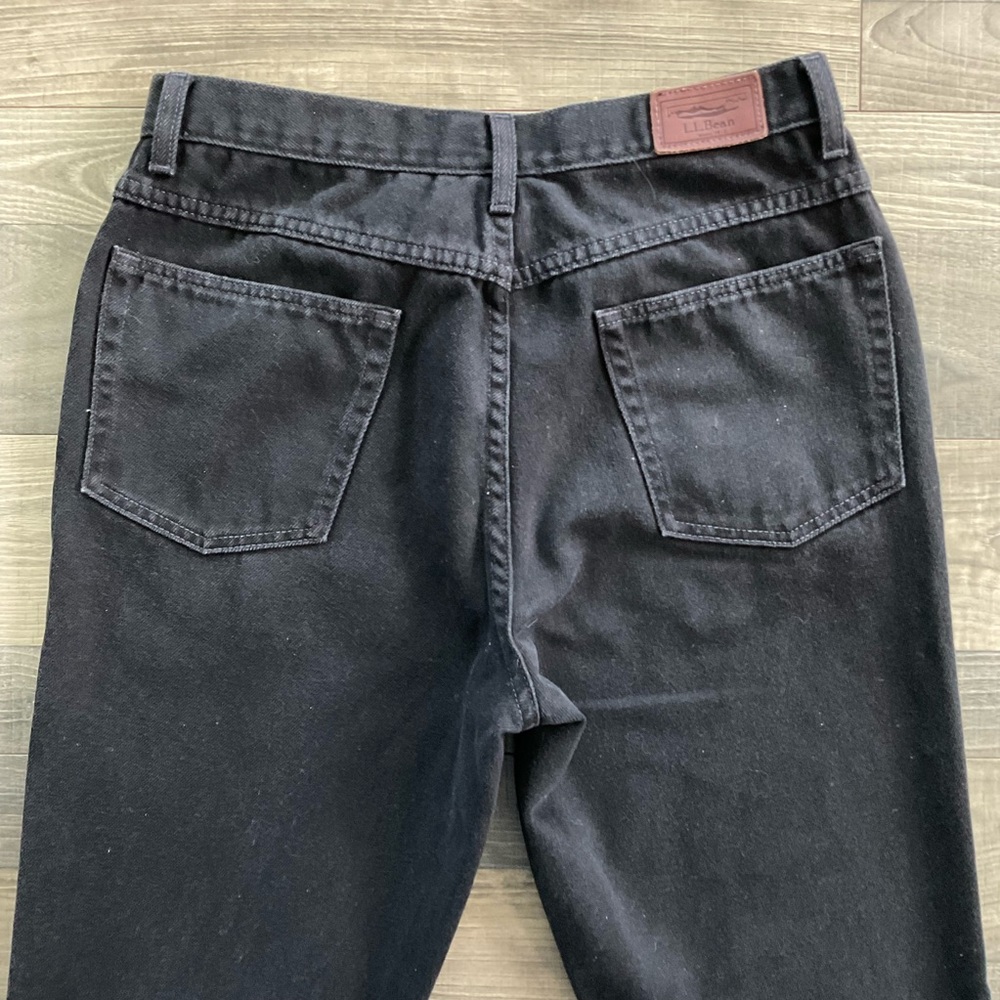 33x28 LL Bean Double L Classic Fit Denim Jeans Mens Black 100% Cotton 220626 - Picture 10 of 11